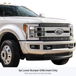 APS - APS Stainless Billet Bumper Grille Black 17-19 Ford Super Duty GR06HFC99J - Image 1
