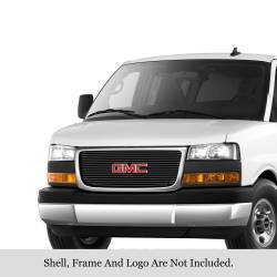 APS - APS Stainless Billet Grille Black 03-25 GMC Savana Van GR07FED76J - Image 1