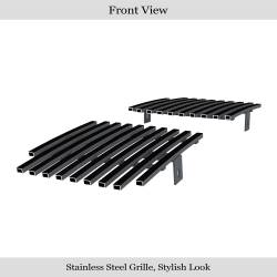 APS - APS Stainless Billet Fog Light Grilles Black 03-07 Cadillac CTS GR01FEH12J - Image 2