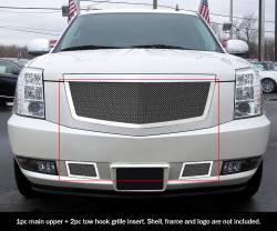 APS - APS Wire Mesh Grille-Polish 07-14 Cadillac Escalade GR01GGG40T - Image 1