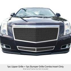 APS - APS GR01GGG68T Wire Mesh Grille Polish for 08-13 Cadillac CTS - Image 1