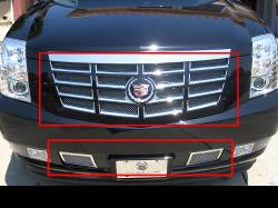 APS - APS Wire Mesh Grille-Polish 07-14 Cadillac Escalade GR01GGH25T - Image 1