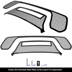 APS - APS Wire Mesh Grille Black for 19-24 Ram 1500 Rebel GR04GEB03K - Image 2