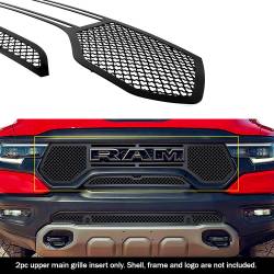 APS - APS Wire Mesh Grille Black for 21-24 Ram 1500 TRX GR04GEB31K - Image 1