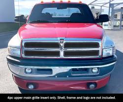 APS - APS Wire Mesh Grille Black for 94-01 Dodge Ram Trucks GR04GEG21H - Image 1
