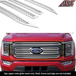APS - APS Wire Mesh Grille-Polish 21-23 Ford F150 Lariat GR06GEJ78S - Image 1