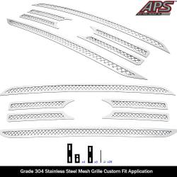 APS - APS Wire Mesh Grille-Polish 21-23 Ford F150 Lariat GR06GEJ78S - Image 2