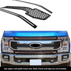 APS - APS Wire Mesh Grille Black 20-21 Ford Super Duty XL/XLT GR06GEJ79K - Image 1