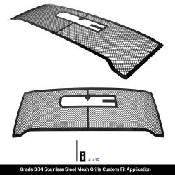 APS - APS Wire Mesh Grille Black 20-23 GMC Sierra HD SLE GR07GEA97K - Image 2