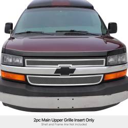 APS - APS Wire Mesh Grille-Polish 03-20 Chevrolet Express Van GR03GFD36T - Image 1