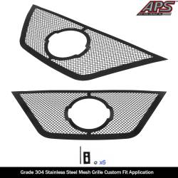 APS - APS Wire Mesh Grille Black for 15-18 Nissan Murano GR14GFC91H - Image 2