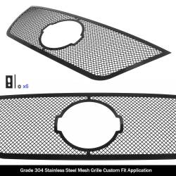 APS - APS Wire Mesh Grille Black for 17-20 Nissan Pathfinder GR14GFC93H - Image 2
