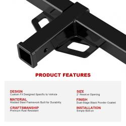 APS - APS HT24CJB04 Class III 2" Trailer Receiver Hitch for 08-20 Nissan Rogue - Image 5