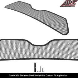 APS - APS Wire Mesh Grille Black for 20-25 Toyota Highlander GR20GEJ41H - Image 2
