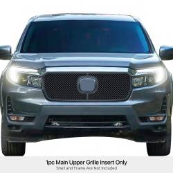 APS - APS Wire Mesh Grille Black 21-25 Honda Ridgeline GR08GEA87K - Image 1