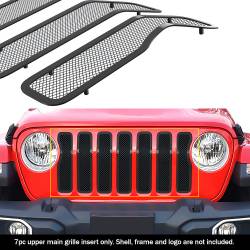 APS - APS Wire Mesh Grille Black for 20-21 Jeep Gladiator JT GR10GEJ45H - Image 1