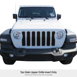 APS - APS Wire Mesh Grille Black for 18-25 Jeep Wrangler JL GR10GFD41H - Image 1
