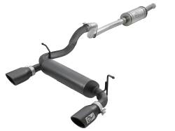 aFe 49-48066-B Rebel 2.5" Cat-Back Exhaust System Blk Tips for 18-25 Wrangler JL