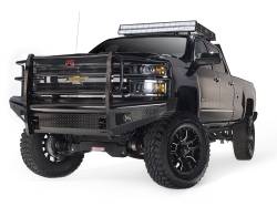 Fab Fours - Fab Fours CH11-S2760-1 Black Steel Front Ranch Bumper - Image 1