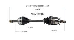 GSP - GSP NCV69502 Front Right CV Axle Assembly for Toyota Sedan/Wagon 4WD/AWD/FWD - Image 6