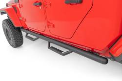 Rough Country Suspension Systems - Rough Country RCJ1980TB Black 3" Drop Step Nerf Bars for 20-26 Jeep Gladiator JT - Image 1
