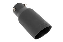 Rough Country Suspension Systems - Rough Country Clamp-On Single Exhaust Tip Black 2.5"-3" Inlet 96004A - Image 2