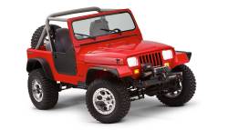 Bushwacker - Bushwacker 10924-07 Flat Style Front/Rear Fender Flares Black for Jeep YJ - Image 5
