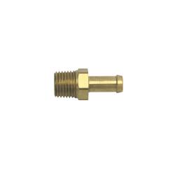 Russell - Russell 697020 1/4 NPTx8mm 5/16" Hose Single Barb Edelbrock Man Brass Fitting - Image 1
