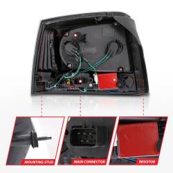 Anzo USA - Anzo USA 321014 Black LED Clear Lens Taillight Set for 06-08 Dodge Charger - Image 5