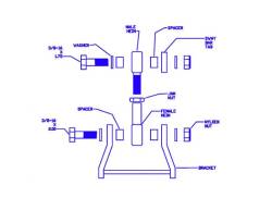 Progress LT - Progress 65.1006 Rear Anti-Sway Bar Adapter Kit for Honda - Image 1