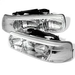 Spyder Auto - Spyder Auto 5012487 Chrome/Clear Crystal Headlights for 00-06 Tahoe/Suburban - Image 1