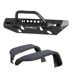 ARIES - ARIES 2082096 TrailChaser Front Bumper w/Fender Flares for 18-20 Wrangler JL - Image 1