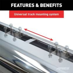 ARIES - ARIES 4444007 The Standard 6" Oval Nerf Bar w/Mounting Brackets - Image 5