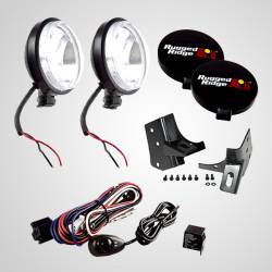 Rugged Ridge 12495.06 Black Windshield Light Mount Kit 97-06 Jeep Wrangler TJ