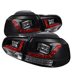 Spyder Auto - Spyder Auto 5008176 Black/Clear LED Taillights for 10-13 Volkswagen Golf/R/GTI - Image 1