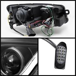 Spyder Auto - Spyder Auto 5071903 Projector Style Headlights Black/Clear for 06-07 Audi A6 - Image 1