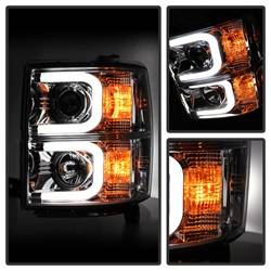 Spyder Auto - Spyder Auto 5079480 DRL Projector Headlights Chrome/Clear 14-15 Silverado 1500 - Image 2