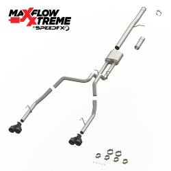 SpeedFx - SpeedFX 50102 MaxFlow Xtreme Cat-Back Exhaust 3.5" Inlet Dual Exit 4" Black Tips - Image 1