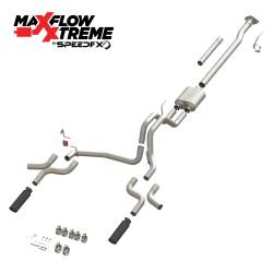 SpeedFx - SpeedFX 50301 MaxFlow Cat-Back Exhaust 3" In Dual Exit 4" Black Tips 15-20 F150 - Image 1