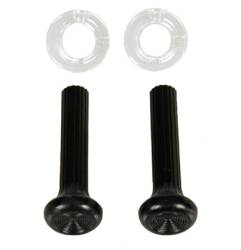 Auto Metal Direct - Auto Metal Direct W-564 Side Vent Pull Knobs/Clear Ferrules for 68 Pontiac/Chevy - Image 1