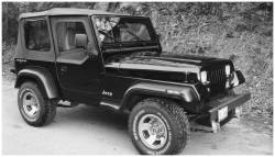 Bushwacker Extend-a-Fender Front/Rear Fender Flares Black for Jeep YJ 10903-11