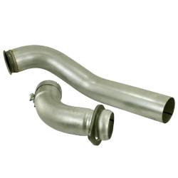 aFe 49-43025-1 Large Bore HD 4" Stainless Turbocharger Downpipe Ford 6.4