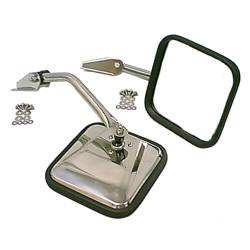 Rugged Ridge 11005.02 Side Mirrors w/Convex Mirror Stainless Steel for Jeep CJ