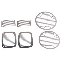 Rugged Ridge - Rugged Ridge 11102.05 Stone Guard Set Billet-Style for Jeep Wrangler - Image 1