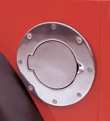 Rugged Ridge - Rugged Ridge 11185.50 Gas Cap Door Satin Stainless Steel for Jeep Wrangler - Image 1