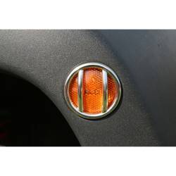 Rugged Ridge 11142.12 Side Marker Light Euro Guards Stainless Steel for Wrangler
