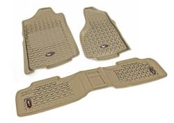 Rugged Ridge 13987.01 Floor Liners Kit Tan for Jeep Wrangler Unlimited