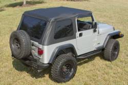 Rugged Ridge 13750.01 Sailcloth Bowless XHD Soft Top Black for Jeep Wrangler