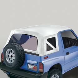 Rugged Ridge 53703.52 Soft Top White Denim Clear Windows 95-98 Suzuki Sidekicks
