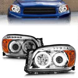 Anzo USA Projector Headlight Set w/CCFL Halo Chrome for Rav-4 111120